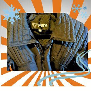 Retro Black FERA Women's Zip Up One Piece Ski Suit with Vintage Design